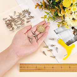 51個 2スタイル トラックシューズ DIYアクセサリー  スチールネイルバックル入り  ゴム製ステープルリムーバー  ミックスカラー  17.5x7.5mm&nbsp;DIY-GF0005-10