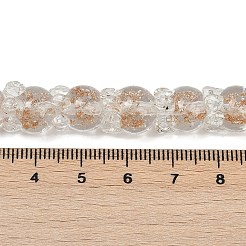 ゴールドサンドランプワークビーズ連売り  チューリップ  透明  12x10mm  穴：1.2mm  約33個/連  31~32cm&nbsp;LAMP-P069-02A-03