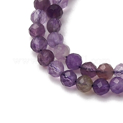 Faceted Natural Amethyst Beads Strands&nbsp;G-RM241221-C35-01