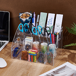 4-Tier Transparent Acrylic Pen Holder Display Stand&nbsp;AJEW-WH0609-334