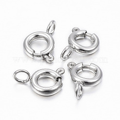 Tarnish Resistant 304 Stainless Steel Smooth Surface Spring Ring Clasps&nbsp;LS-STAS-H396-B-02P