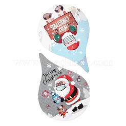 クリスマステーマティアドロップロールステッカー  粘着紙ギフトタグステッカー  パーティーのために  装飾的なプレゼント  サンタクロース  6.3x2.8cm&nbsp;DIY-B031-01