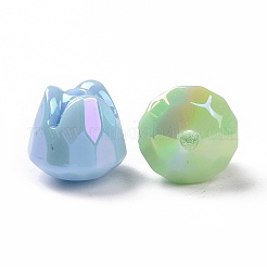 アクリル模造シェルビーズ  多面カット花  ミックスカラー  15x14~14.5mm  穴：2.5mm&nbsp;OACR-P011-02G
