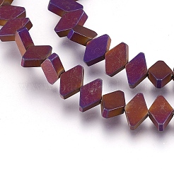 Electroplate Non-magnetic Synthetic Hematite Bead Strands&nbsp;G-I208-18F-D-L