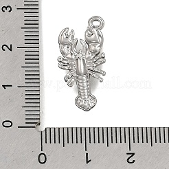 304ステンレスペンダント  ロブスターチャーム  ステンレス鋼色  25x11x2.5mm  穴：1.6mm&nbsp;STAS-K322-27P