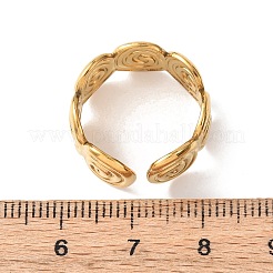 304 Stainless Steel Open Cuff Rings for Women&nbsp;RJEW-K309-26G