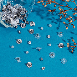 6 Styles 304 Stainless Steel & Silicone & 316 Surgical Stainless Steel Ear Nuts&nbsp;STAS-ME0001-01