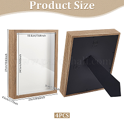 MDF Composite Wood Photo Frame Stand for Dried Flower&nbsp;LS-DJEW-WH0028-057B