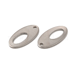 変色しない201ステンレススチールペンダント  オーバルチャーム  ステンレス鋼色  16x8x0.5mm  穴：1.2mm&nbsp;STAS-P320-33P