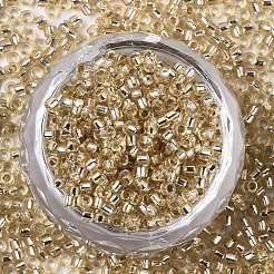 ガラスシードビーズ  機械刺繍に適合  銀並ぶ  ラウンド  湯通しアーモンド  2.5x1.5mm  穴：1mm  約20000個/袋&nbsp;SEED-S042-04A-05