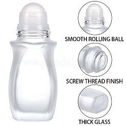ガラスローラーボールボトル  ブラック  4.55x4x11.6cm  容量：50ml（1.69fl.oz）&nbsp;MRMJ-GF0001-71A