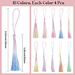 40Pcs 10 Styles Polyester Tassel Pendant Decorations&nbsp;AJEW-CY0001-53