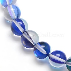Synthetic Moonstone Beads Strands&nbsp;G-F143-10mm-06