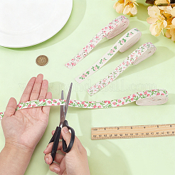 4Bags 4 Colors Printed Artificial Silk Ribbons&nbsp;OCOR-MA0001-82A