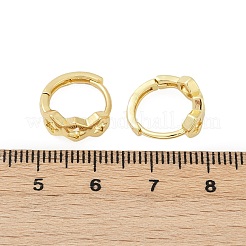 真鍮製の中空星型フープピアス  カドミウムフリー＆鉛フリー  18KGP本金メッキ  13x14x5.5mm&nbsp;EJEW-L299-01G