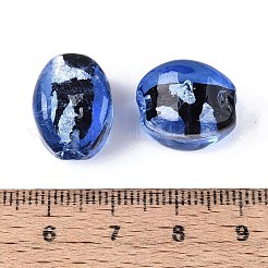 Handmade Silver Foil Glass Beads&nbsp;FOIL-N034-01B