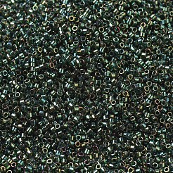 MIYUKIデリカビーズ小  シリンダー  日本製シードビーズ  15/0  （dbs0125)エメラルドゴールドの光沢  1.1x1.3mm  穴：0.7mm  約175000個/袋  50 G /袋&nbsp;SEED-X0054-DBS0125