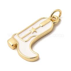 Brass Enamel Pendants&nbsp;KK-A296-51G-03