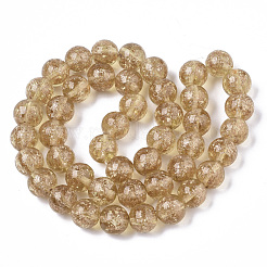 Handmade Gold Sand Lampwork Beads Strands&nbsp;LAMP-T007-06I