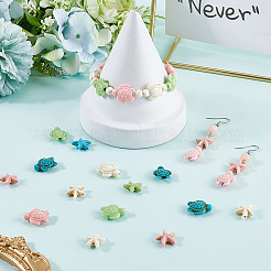 100Pcs 5 Styles Dyed Synthetic Turquoise Beads&nbsp;G-SC0003-49