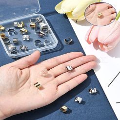 30個 3色 304ステンレススチール製イヤーカフ金具  穴付き  ミックスカラー  10x9x6mm  穴：0.9mm  10個/カラー&nbsp;STAS-FS0001-60