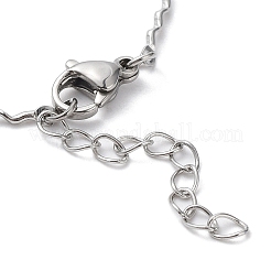 Non-Tarnish 304 Stainless Steel Wave Bar Link Chain Bracelet&nbsp;BJEW-K226-08P