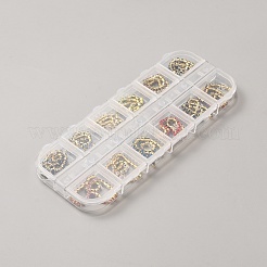 12Pcs 12 Colors Iron Rhinestone Cup Chains&nbsp;MRMJ-WH0077-116B