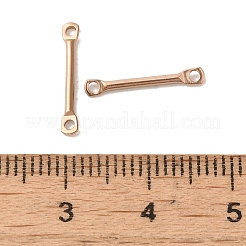 イオンプレーティング（IP）304ステンレススチールコネクタチャーム  バーリンク  ローズゴールド  15x2.5x1.2mm  穴：1.2mm&nbsp;STAS-Q323-06B-RG