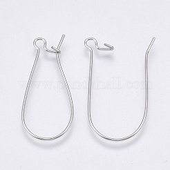 鉄フープピアスパーツ  ニッケルフリー  プラチナ  21ゲージ  32.5x14mm  ピン：0.7mm&nbsp;IFIN-T007-12P-NF