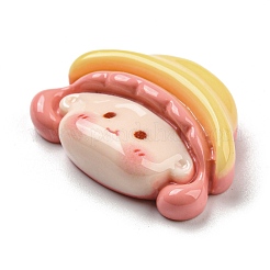 Cute Cartoon Girl Theme Opaque Resin Cabochons&nbsp;CRES-D014-01A