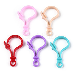 Opaque Solid Color Bulb Shaped Plastic Push Gate Snap Keychain Clasp Findings&nbsp;KY-R006-M01