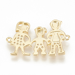 Brass Micro Pave Cubic Zirconia Links&nbsp;ZIRC-Q015-002G