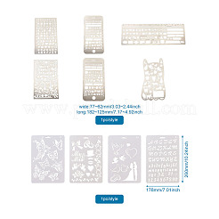 Plastic & Stainless Steel Drawing Stencil&nbsp;DIY-TA0003-19