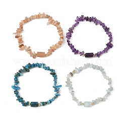 Natural Mixed Stone Beaded Stretch Braclets for Women&nbsp;BJEW-JB14363