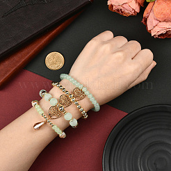 1 Set Acrylic & Glass Beaded Stretch Bracelet Sets&nbsp;BJEW-SP0001-11