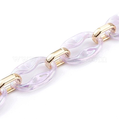 Transparent Acrylic & CCB Plastic Linking Cable Chains&nbsp;AJEW-JB00911-02