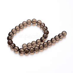 ガラスラウンドビーズ連売り  ロージーブラウン  8mm  穴：1mm  約40個/連  11インチ&nbsp;X-GLAA-I028-8mm-03