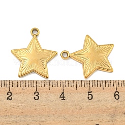 イオンプレーティング（IP）304ステンレスペンダント  星のチャーム  18KGP本金メッキ  20x18x2mm  穴：1.8mm&nbsp;STAS-P365-09G