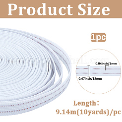 10ヤードのポリエステルと真鍮と鉄のボーン  ドレス縫製アクセサリー  ホワイト  12mm&nbsp;FIND-GF0009-78A