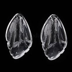 透明なガラスの花びらビーズ  花·ド·リュス  透明  21.5x12.5x5.5mm  穴：1.2mm  約980~1000個/セット&nbsp;GLAA-N001-11