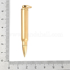 304ステンレススチール製ビッグペンダント  キュービックジルコニア付き  ペンチャーム  丸カン付き  ゴールドカラー  62x9mm  穴：7x5mm&nbsp;STAS-F310-14G