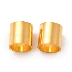 304ステンレススチールビーズ  大穴ビーズ  コラム  24KGP本金メッキ  8x8mm  穴：7mm&nbsp;STAS-P320-10F-G