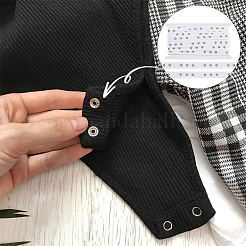 5ヤード 201ステンレススチールスナップボタンテープ  ヘリンボーン コットン ファスナー トリム リボン DIY 裁縫工芸用  ホワイト  3/4インチ（20mm）  ギャップ: 28mm&nbsp;OCOR-WH0078-190C-02P