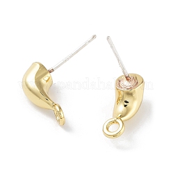 合金スタッドピアスの発見  ゴールドカラー  14x5.5mm  穴：1.8mm  ピン：0.7x13mm&nbsp;FIND-U006-02G