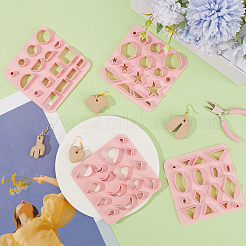 4Pcs 4 Styles Star Rhombus Heart ABS Plastic Clay Cutters&nbsp;DIY-GF0009-44