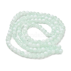 クラックガラスビーズ  ロンデル  紺碧  6mm&nbsp;X1-GLAA-U001-6mm-01