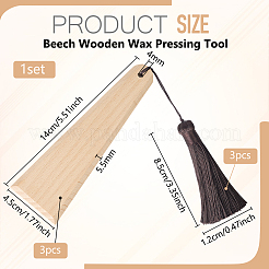 3Pcs Beech Wooden Wax Pressing Tool&nbsp;DIY-BC0016-18