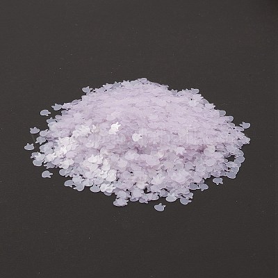 プラスチックスパンコール  縫製工芸品の装飾  ウサギの頭部  ラベンダー  4x4x0.2mm&nbsp;PVC-R024-04B-1