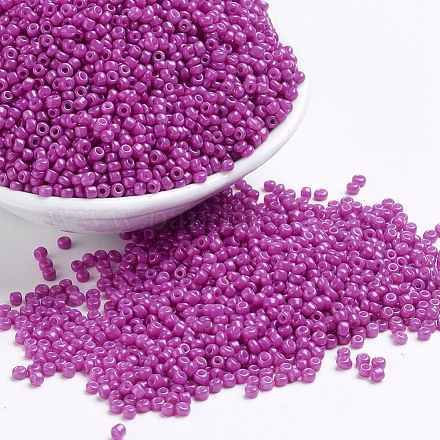 Baking Paint Glass Seed Beads&nbsp;SEED-S001-K21-1