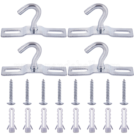 Iron Pad Eye Plate Ceiling Hooks AJEW-WH0038-62P-01-1